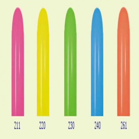 Globos de modelar 260S colores Neon surtidos Sempertex
