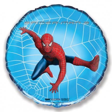 Globos de Foil Redondos de 18" (46Cm) Spiderman 3 dorado