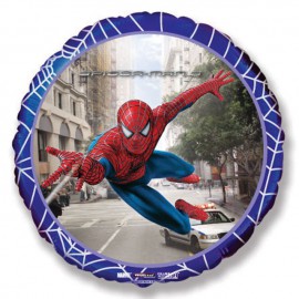 Globos de Foil Redondos de 18" (46Cm) Spiderman 3 Ciudad