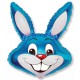Globos de foil Minishape de 41cm x 24cm Conejo Azul