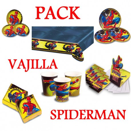 Pack Vajilla Spiderman