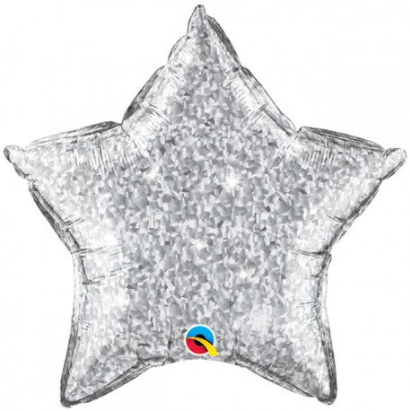 Globos de foil Estrella de 20" Crystalgraphic Plata