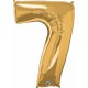 Globos de Foil de 34" (86cm) x 42" (107Cm) Numero 7 Oro