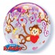 Globos de foil de 22" Bubbles Monos Enamorados