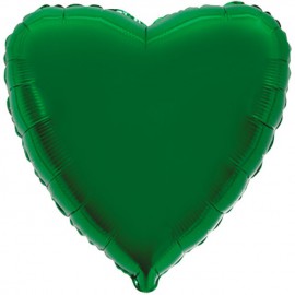 Globos de foil corazones 9" Verde