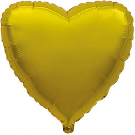 Globos de foil corazones 9" Oro