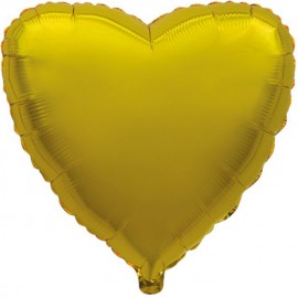 Globos de foil corazones 18" Oro