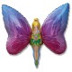 Globos de foil Forma de 27" x 38" (70Cm x 97Cm) Lady Mariposa