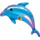 Globos de foil Minishape de 14" 36cm Delfín Azul qualatex