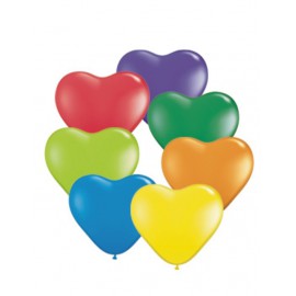 Globos de 6" colores surtidos carnaval corazones