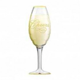Globos de foil Mini de 16" x 7" (41Cm x 18Cm) Copa Champagne Anagram