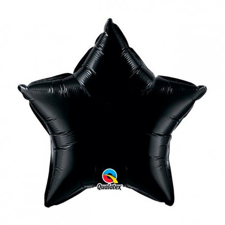 Globos de foil Estrella de 20" Negro Onyx Qualatex