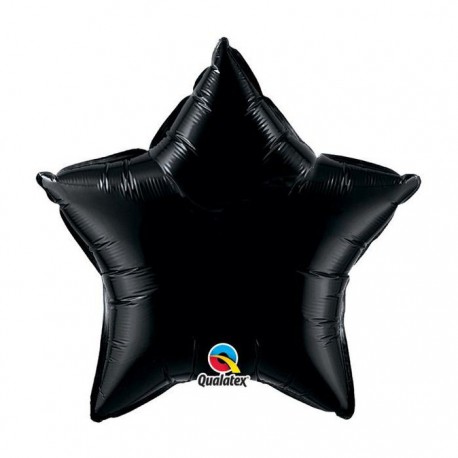Globos de foil Estrella de 4" Negro Onyx Qualatex