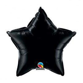 Globos de foil Estrella de 9" Negro Onyx