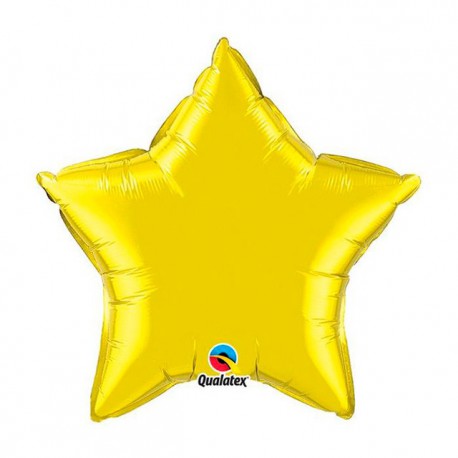 Globos de foil Estrella de 9" Amarillo Alimonado