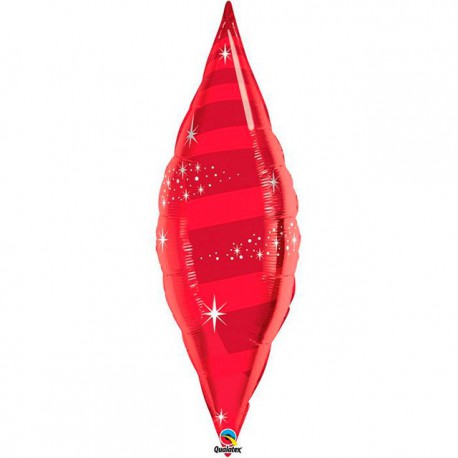 Globos de foil TAPER SWIRL 38" Rojo Ruby Qualatex