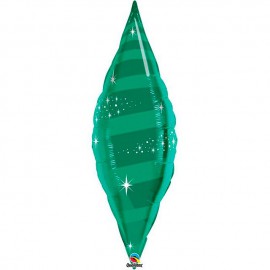 Globos de foil TAPER SWIRL 38" Verde Esmeralda Qualatex