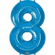 Globos de Foil de 34" (86cm) número 8 Azul Zafiro