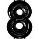 Globos de Foil de 34" (86cm) número 8 Negro
