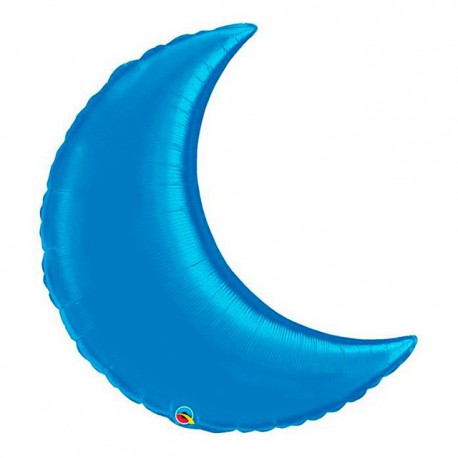 Globos de foil luna creciente 35" Azul Zafiro