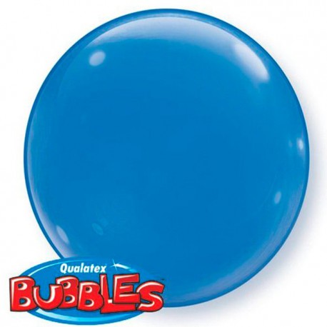 Globos de foil de 15" (38Cm) Bubbles Deco Azul Oscuro