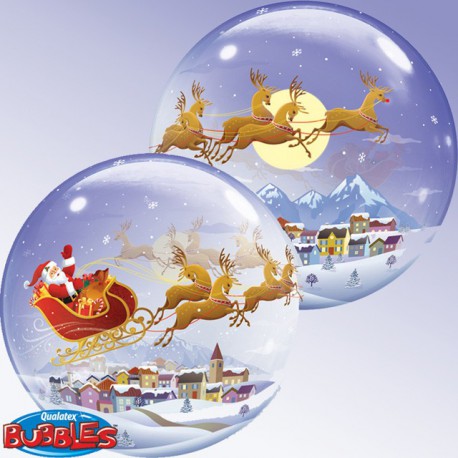 Globos de foil de 22" Bubbles Visita de Santa
