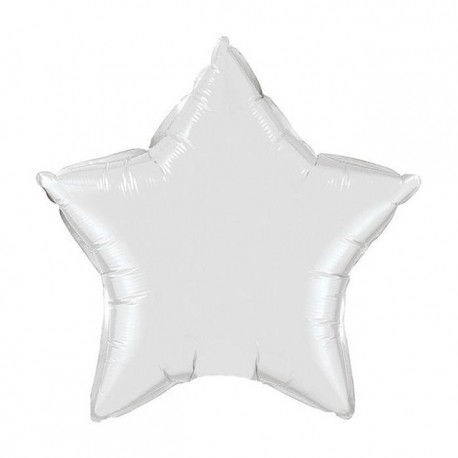 Globos de foil Estrella de 20" Blanco qualatex