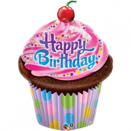 Globos de foil de 35" Birthday Cupcake