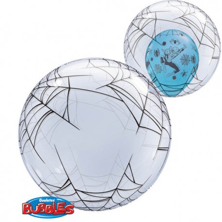 Globos de foil de 24" Bubbles Spider Web Transparente