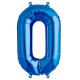 Globos de Foil de 16" (41cm) Numero "0" Azul