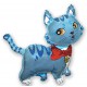 Globos de foil Minishape de 33cm x 33cm Gato Azul