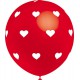 Globos de 12" Corazones Cool Rojo Balloonia