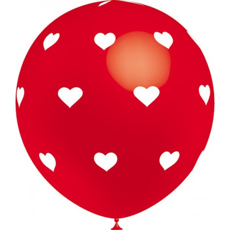 Globos de 12" Corazones Cool Rojo Balloonia
