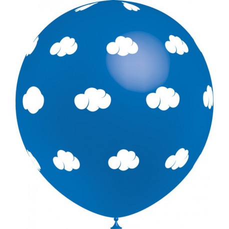 Globos de 12" Nubes Azul Balloonia