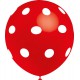 Globos de 12" Rojo Lunares Balloonia