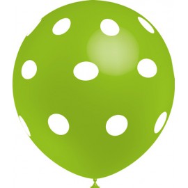 Globos de 12" Verde Lima Lunares Balloonia