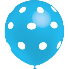 Globos de 12" Azul Celeste Lunares Balloonia