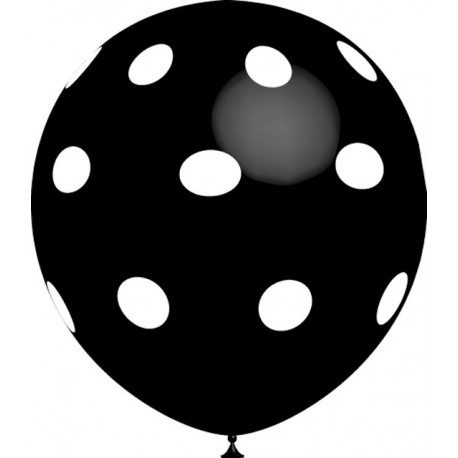 Globos de 12" Negro Lunares Balloonia