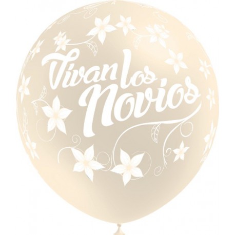 Globos de 12" Vivan Los Novios Transparente Balloonia