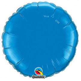 Globos de foil Redondos de 18" Azul Zafiro Qualatex