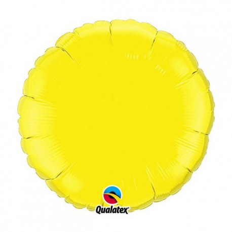 Globos de foil Redondos de 18" Amarillo Qualatex