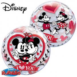 Globos de foil de 22" Bubbles Mickey & Minnie ILY