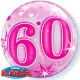 Globos de foil de 22" Bubbles 60 Cumple Rosa Starbust
