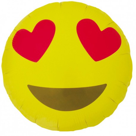 Globos de foil de 18" (46Cm) Emoji Corazones