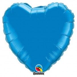 Globos de foil Corazones de 4" Azul Zafiro