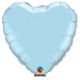 Globos de foil corazones 9" perlado Azul Claro