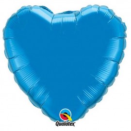 Globos de foil Corazones de 18" Azul Zafiro