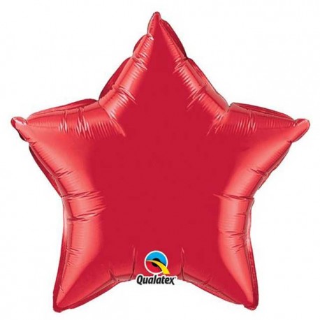 Globos de foil Estrella de 20" Rojo Ruby
