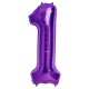 Globos de Foil de 34" (86cm) número 1 Purpura