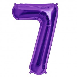 Globos de Foil de 34" (86cm) número 7 Purpura